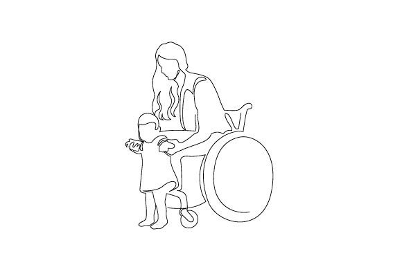 Mom Baby - Wheelchair, Line Art: A Designer’s Honest Review for Real Embroidery Use