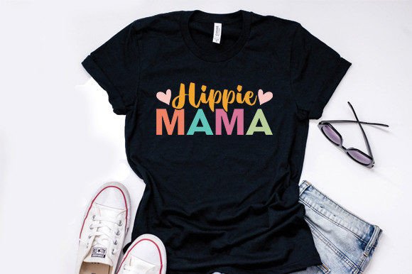 Mom Svg Design, Hippie Mama – A Laid-Back Embroidery Choice