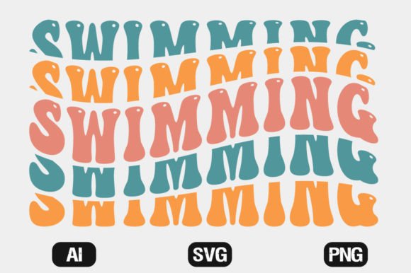 Swimming Wavy T-shirt Designs, Mom SVG Review